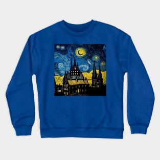 Starry Night Wizarding School Van Gogh Crewneck Sweatshirt